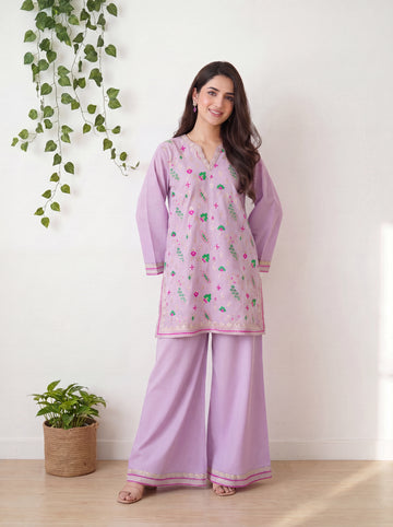 MEHER — Lilac embroidered set